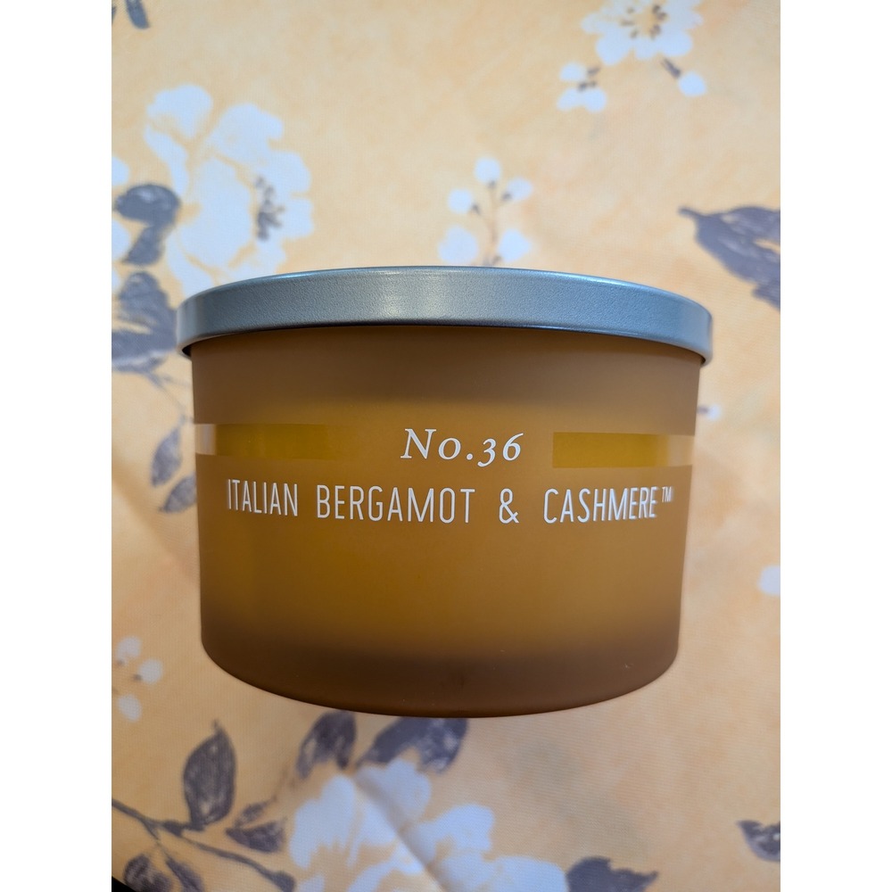 Hobby Lobby No. 36 Italian Bergamot & Cashmere 3-Wick Candleâ - Burned Once